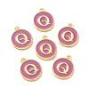 Golden Plated Alloy Enamel Charms ENAM-XCP0001-13Q-2