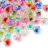 72Pcs 9 Colors UV Plating Rainbow Iridescent Acrylic Beads OACR-TA0001-48-3