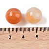 Natural Red Agate No Hole Sphere Beads G-K353-04B-31-3