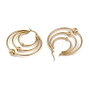 Ion Plating(IP) 201 Stainless Steel Hoop Earrings EJEW-I309-28G-2