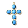 Brass Glass Pendants KK-Z155-09G-01-2