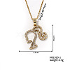 Elegant Fashion Brass Rhinestones Girl Pendant Sweet Simple Portrait Necklace NH9231-1-1