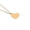 Stainless Steel Heart Pendant with Mirror Polished Surface and Engravable Design ST0415190-1