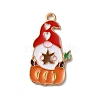 Thanksgiving Day Golden Tone Alloy Enamel Pendants ENAM-M002-02O-G-1