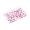 44Pcs 7 Styles UV Plating Resin European Beads RESI-FS0002-03-6