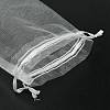 30Pcs 4 Styles Rectangle Organza Bags Jewellery Storage Pouches Wedding Favour Party Mesh Drawstring Gift OP-FS0001-01C-4