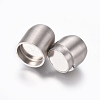 Tarnish Resistant 304 Stainless Steel Magnetic Clasps with Glue-in Ends STAS-G203-02P-B-2