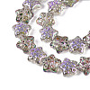 Electroplate Transparent Glass Beads Strands EGLA-N020-02D-3