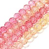 Transparent Painted Glass Beads Strands X1-DGLA-A034-T8mm-A07-2