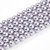 Baking Painted Pearlized Glass Pearl Bead Strands HY-N002-4mm-A04-2