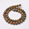 Tibetan Style Turtle Back Pattern dZi Beads Strands X-G-P229-A-04-8mm-4