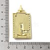 Brass Micro Pave Cubic Zirconia Pendants with Enamel KK-H458-03G-15-3