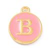 Golden Plated Alloy Enamel Charms ENAM-Q437-14B-1