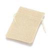 Polyester Imitation Burlap Packing Pouches Drawstring Bags ABAG-R005-14x10-13-2