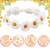 2Pcs 2 Styles Cloth Flower Hippie Headband Floral Crown OHAR-CP0001-18A-6