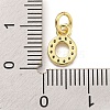 Initial Letter Brass with Cubic Zirconia Charms KK-Q814-26O-G-3