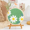 DIY Flower Pattern Punch Embroidery Beginner Kits for Beginners PW-WGB2670-08-1