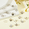16Pcs 4 Styles Brass & 304 Stainless Steel Cuff Earrings EJEW-HS0001-18P-5