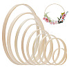 9Pcs 9 Styles Bamboo Embroidery Hoop Kit FIND-WH0126-848-1