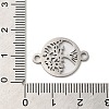 Tarnish Resistant 304 Stainless Steel Connector Charms STAS-D013-02D-P-3