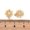 Brass Micro Pave Clear Cubic Zirconia Hook Clasps KK-H513-13G-3