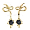 Rack Plating Eye Brass Stud Earrings EJEW-C108-07G-05-1