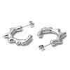 Non-Tarnish 304 Stainless Steel Melting Ring Stud Earrings EJEW-B026-20P-2