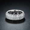Brass Micro Pave Clear Cubic Zirconia Finger Rings for Women FS-WG796B2-02-1