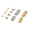 Brass Magnetic Slide Lock Clasps KK-TA0007-17-13