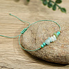 Bohemian Style Natural Green Aventurine Chips Braided Bead Bracelets for Women Men FC0503-3-1