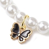 Alloy Enamel Butterfly Charm Stretch Braclets for Women BJEW-JB11447-4