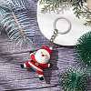 Christmas Theme PVC Plastic Pendant Keychains KEYC-JKC00935-01-2