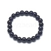 Synthetic Blue Goldstone Beads Stretch Bracelets BJEW-G617-01B-02-2