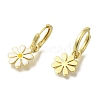 Rack Plating Flower Brass Hoop Earrings EJEW-H016-27G-01-2