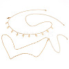1Pc Alloy Double Layer Cross Charm Waist Chains AJEW-TA0002-20-2