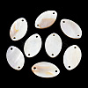 Natural Freshwater Shell Connector Charms SHEL-N026-214B-A01-2