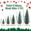 AHADERMAKER 5Pcs 5 Style Artificial Mini PVC Pine Needle Christmas Tree AJEW-GA0005-94-2