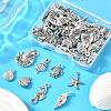 48Pcs 8 Styles Alloy & Stainless Steel Pendants DIY-FP0001-57-5