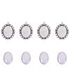 Oval Clear Glass Cabochon Cover DIY-PH0018-99AS-1