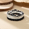 Bohemian Glass Beaded Stretch Bracelet Sets AE2349-9-1