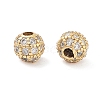Round Brass Micro Pave Cubic Zirconia Beads ZIRC-N016-01G-4MM-2