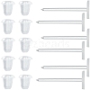 SOFPLATE 500Pcs Eco-Friendly Plastic Stud Earring Findings KY-SP0001-03B-1