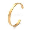 304 Stainless Steel Plain Cuff Bangles for Women BJEW-P344-01A-G-4