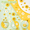 AHADERMAKER 160Pcs 6 Styles Flat Back Opaque Resin Flower Cabochons CRES-GA0001-15-3