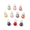 Imitation Pearl Acrylic Charms PALLOY-JF03324-01-1