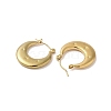 Crescent Moon with Star 201 Stainless Steel Half Hoop Earrings for Women EJEW-G385-25G-2