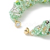 TOHO Japanese Seed & Lampwork Beaded Bracelet with Brass Magnetic Clasps BJEW-MZ00036-02-4