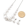 Round Plastic Imitation Pearl
Stud Earrings & Necklaces Sets SJEW-Q001-01P-3