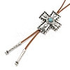 Alloy Pendant Necklaces with  Synthetic Turquoise NJEW-A022-02A-2