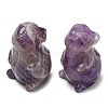 Natural & Synthetic Gemstone Carved Healing Mouse Figurines DJEW-D012-02G-2